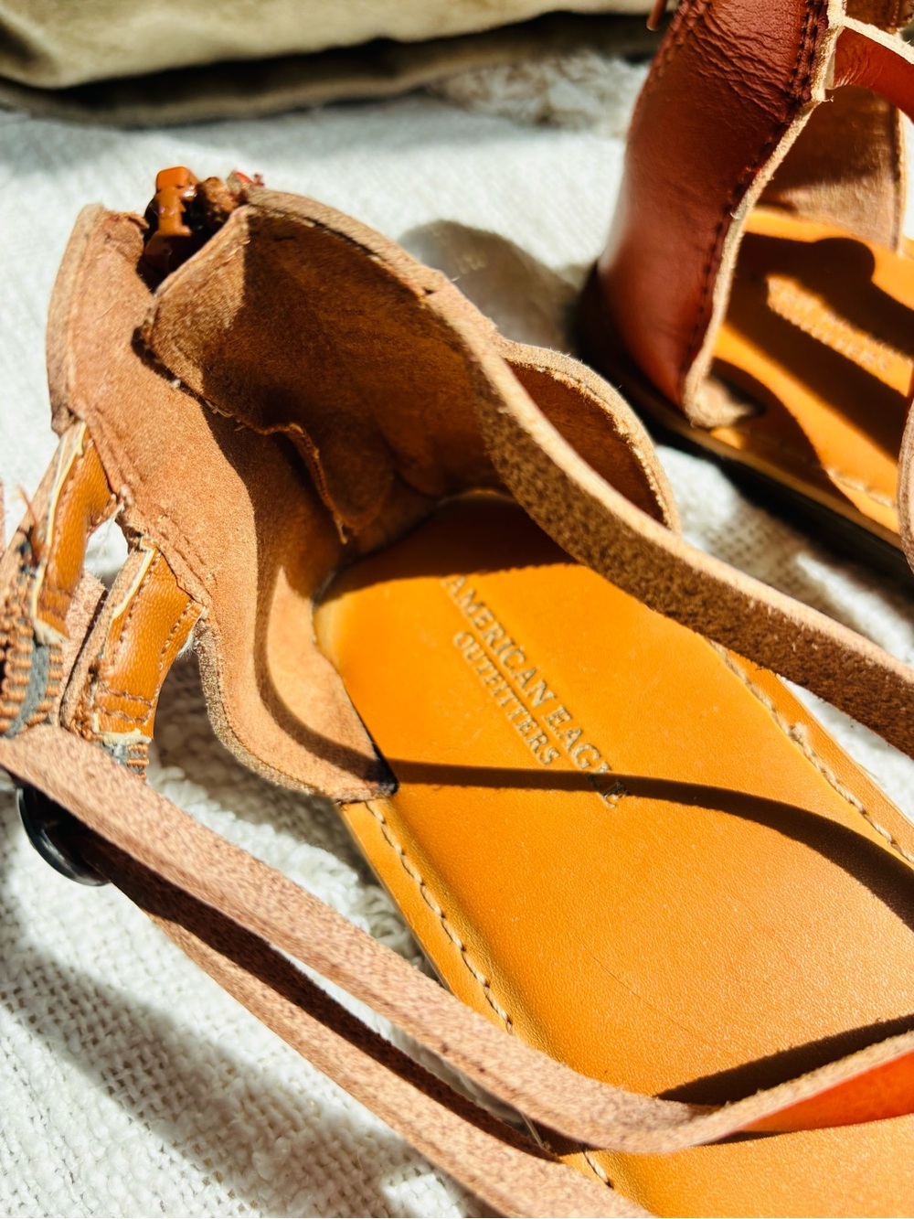 American Eagle Outfitters Brown Wrap-Strap Gladiator Sandals - Picture 4 of 8